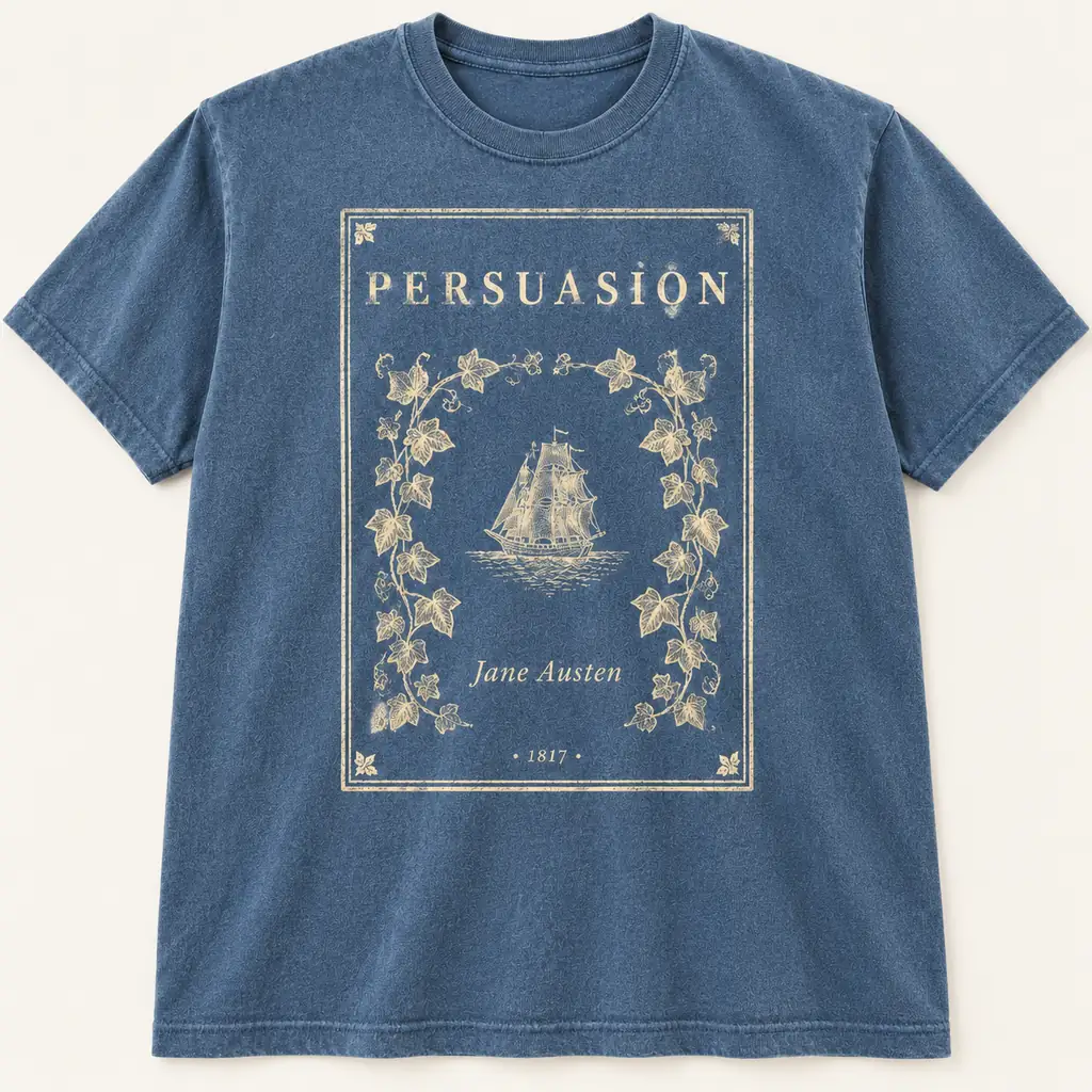 Persuasion Jane Austen Novel Cover T-Shirt