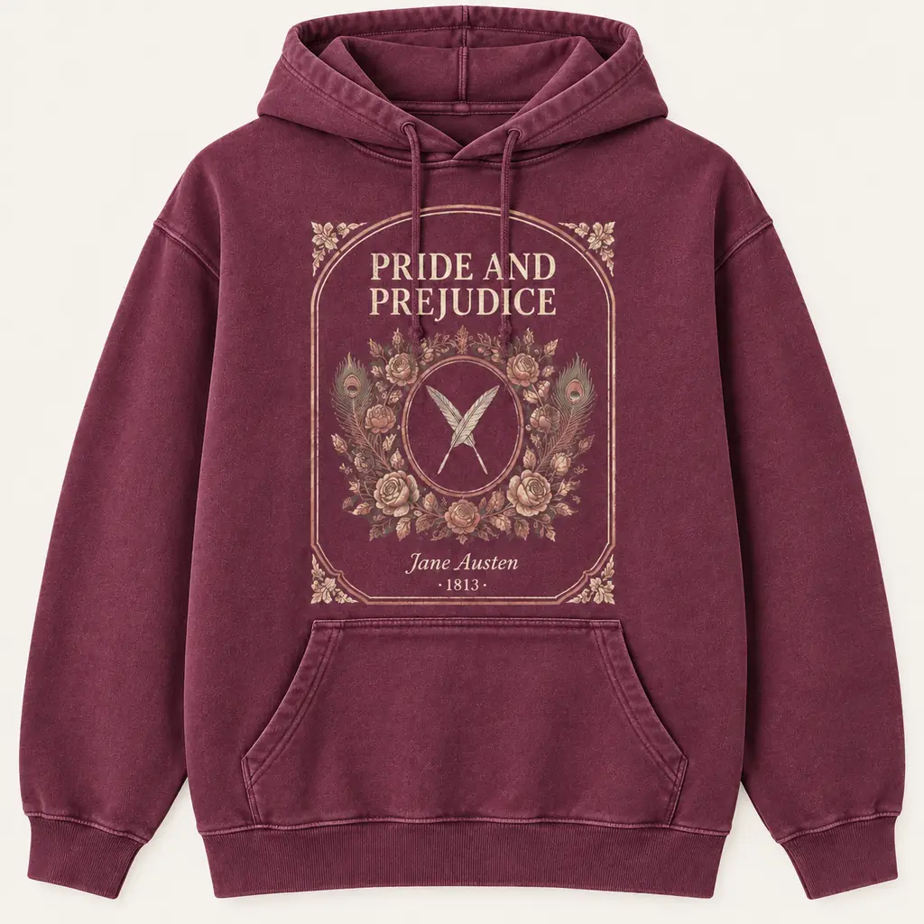 Pride and Prejudice 1813 Novel Cover Hoodie