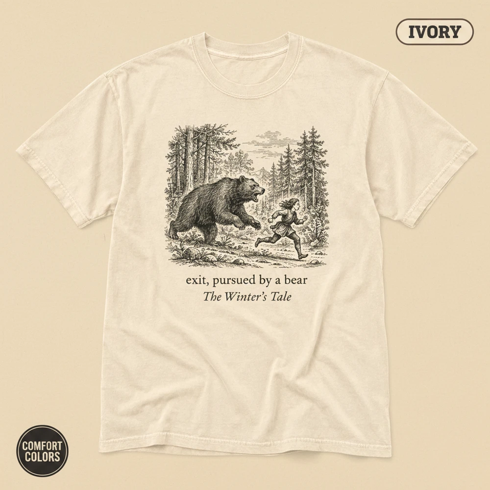 Exit Pursued by a Bear Shakespeare T-Shirt
