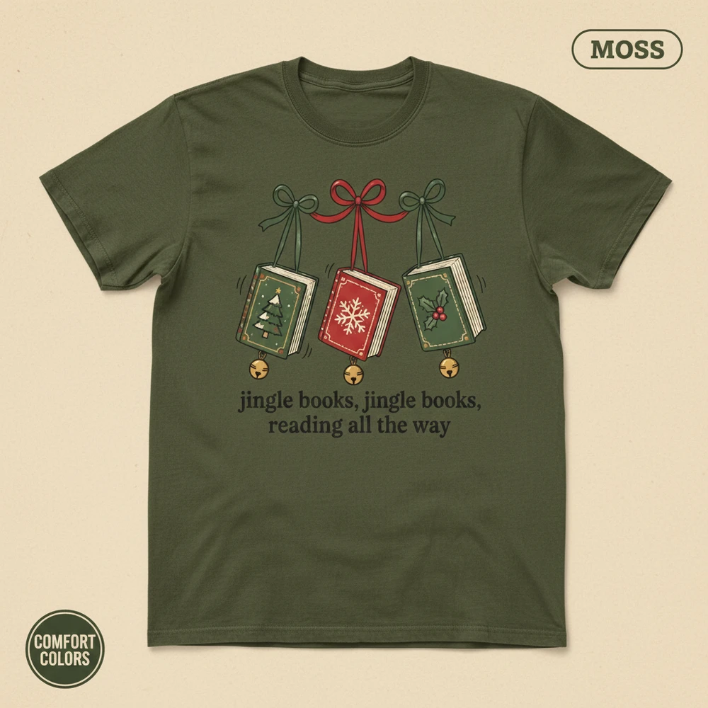 Jingle Books Funny Christmas Book Lover T-Shirt
