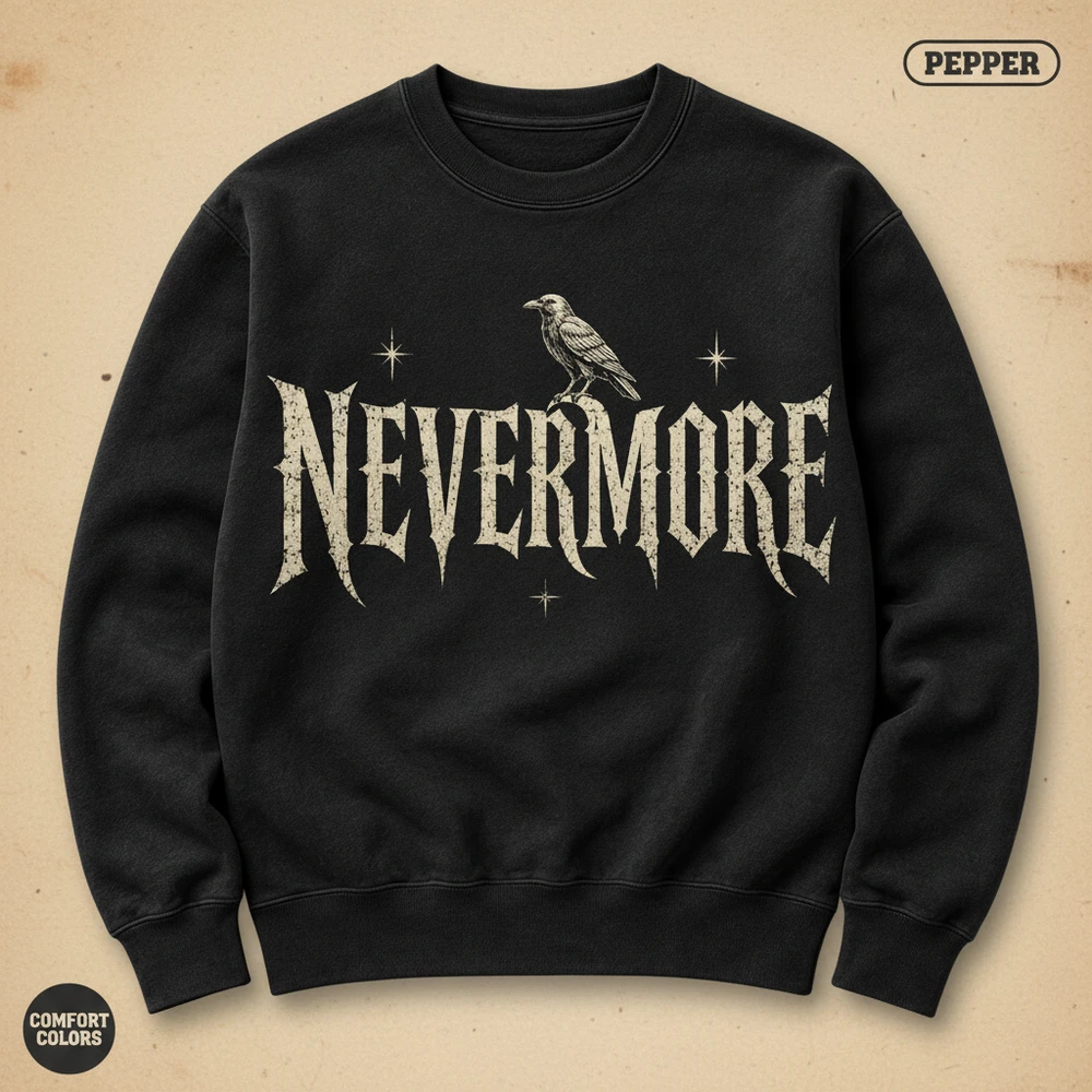 Nevermore Gothic Statement Sweatshirt