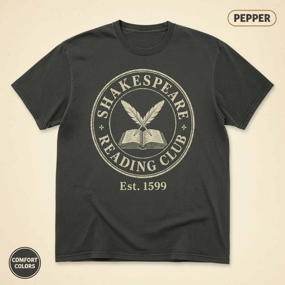 Shakespeare Reading Club Vintage T-Shirt