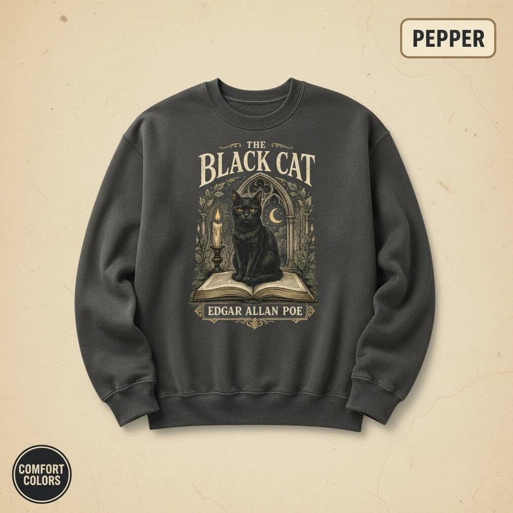 The Black Cat Edgar Allan Poe Sweatshirt